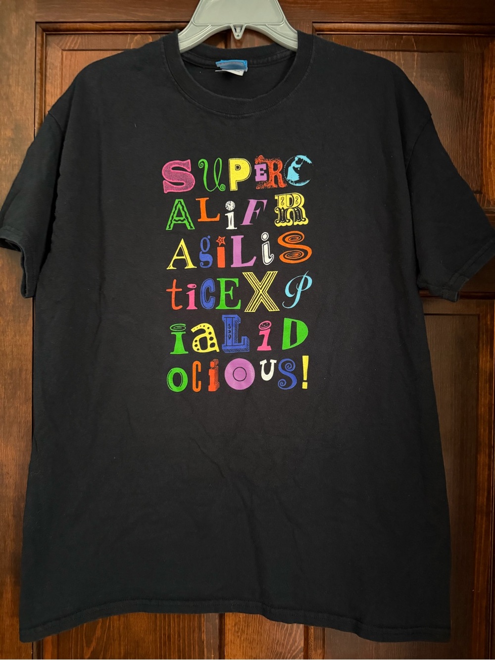 Disney Mary Poppins Broadway T Shirt Large Supercalifragilisticexpialidocious